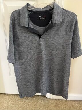 UNTUCKit Men's Heathered Charcoal Performance Polo